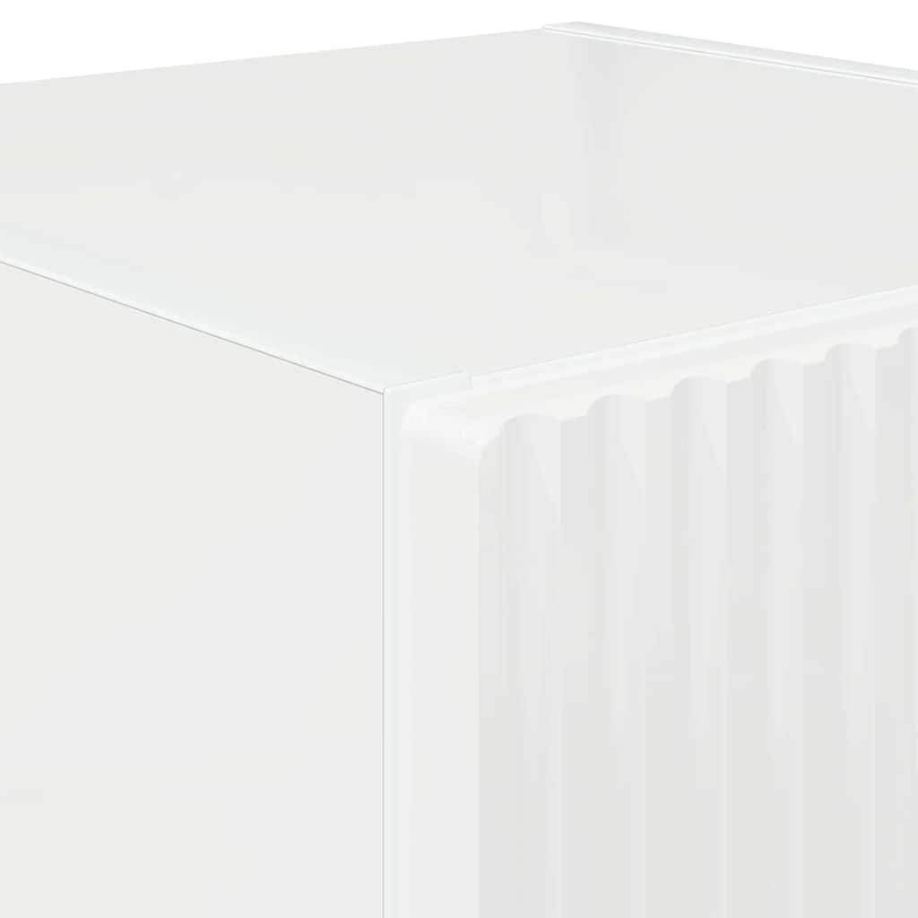 TV Wall Cabinet Wall-mounted 2 pcs Gloss White 30 x 31 x 80 cm