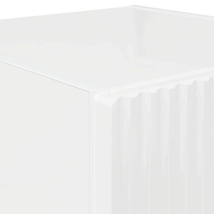 TV Wall Cabinet Wall-mounted 2 pcs Gloss White 30 x 31 x 80 cm
