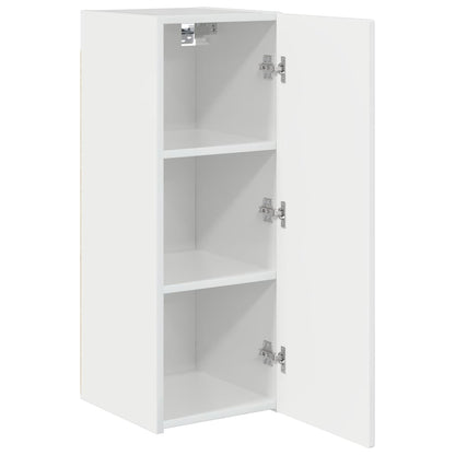 TV Wall Cabinet Wall-mounted 2 pcs Gloss White 30 x 31 x 80 cm