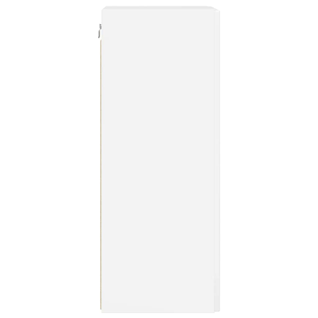 TV Wall Cabinet Wall-mounted 2 pcs Gloss White 30 x 31 x 80 cm