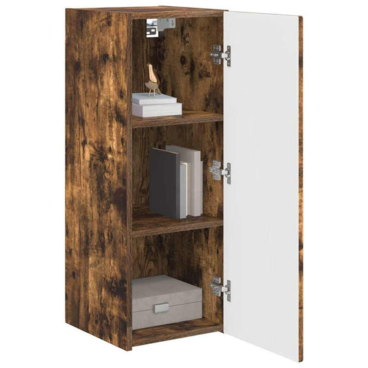 TV Wall Cabinet Smoked Oak 30 x 31 x 80 cm Engineered Wood