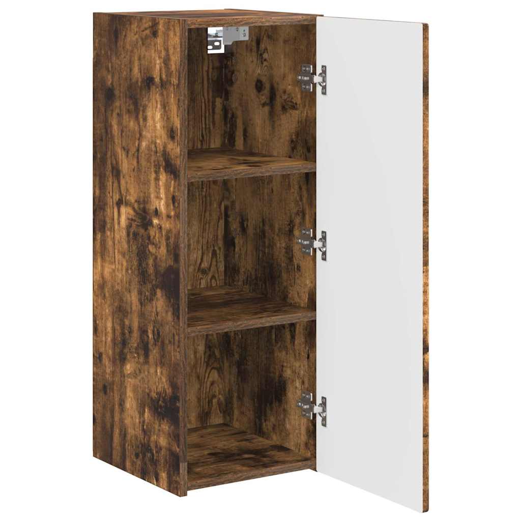 TV Wall Cabinet Wall-mounted 2 pcs Smoked Oak 30 x 31 x 80 cm