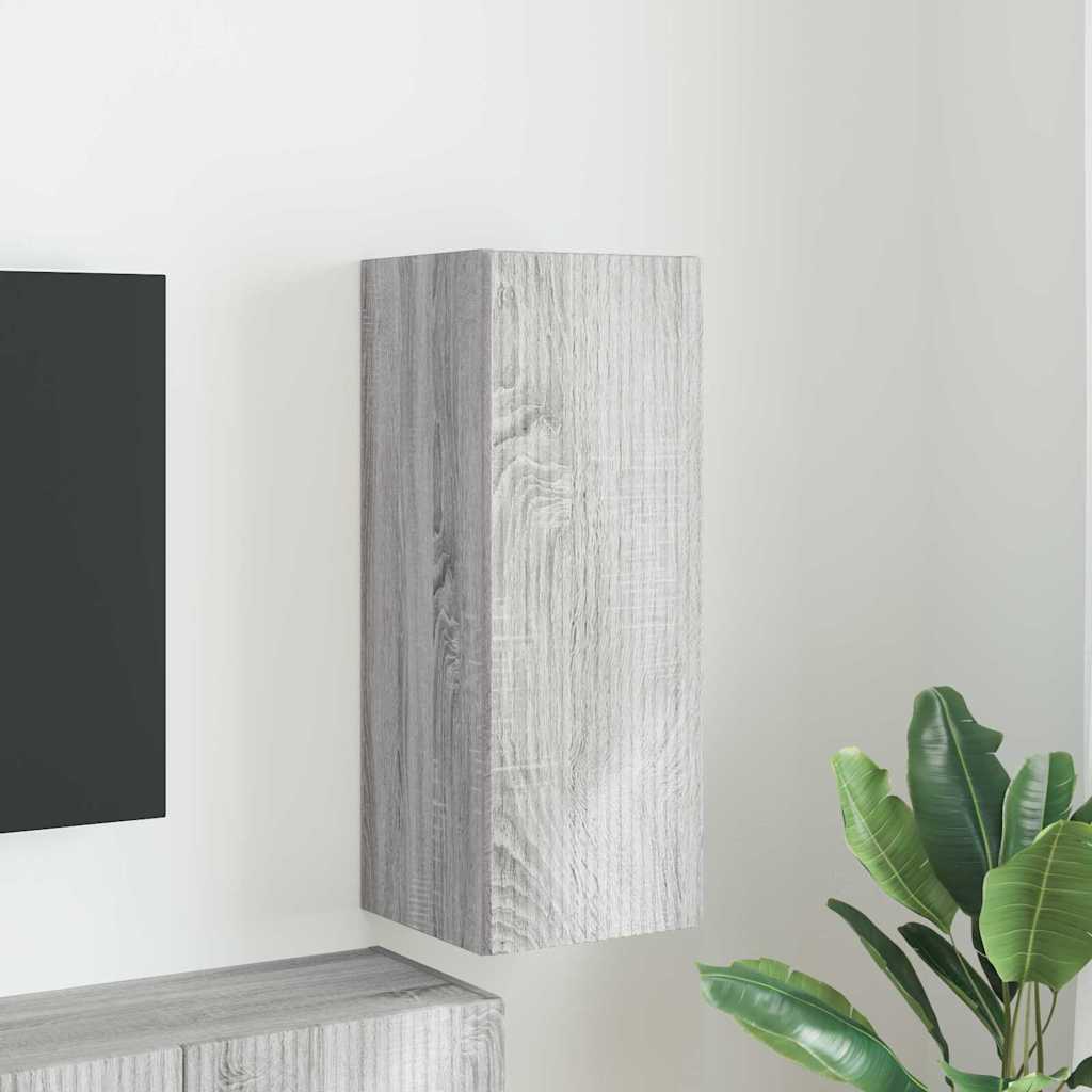 TV Wall Cabinet Grey Sonoma 30 x 31 x 80 cm Engineered Wood