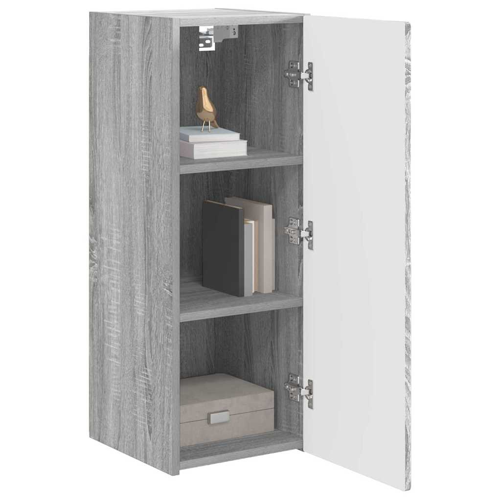 TV Wall Cabinet Grey Sonoma 30 x 31 x 80 cm Engineered Wood