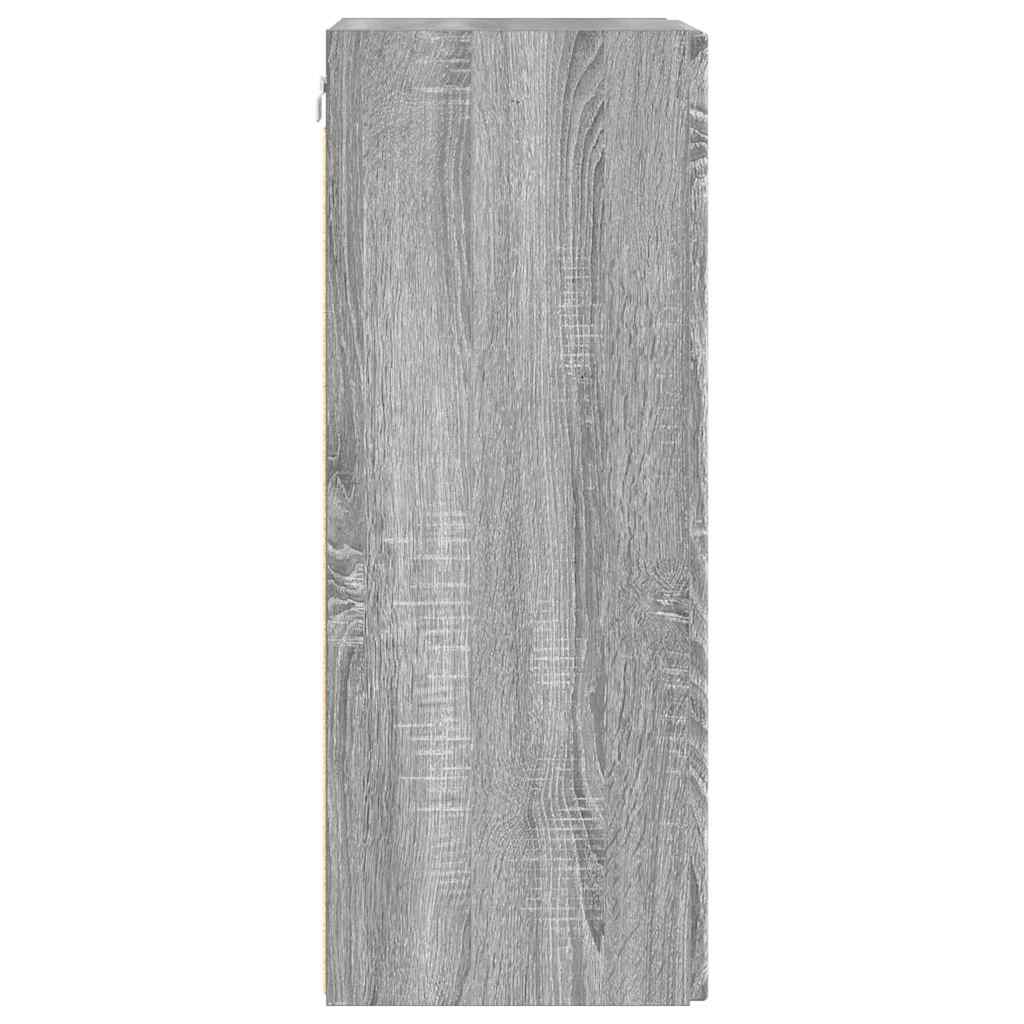 TV Wall Cabinet Grey Sonoma 30 x 31 x 80 cm Engineered Wood