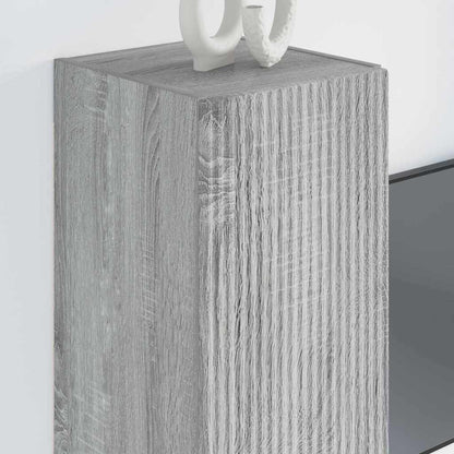TV Wall Cabinet Wall-mounted 2 pcs Grey Sonoma 30 x 31 x 80 cm