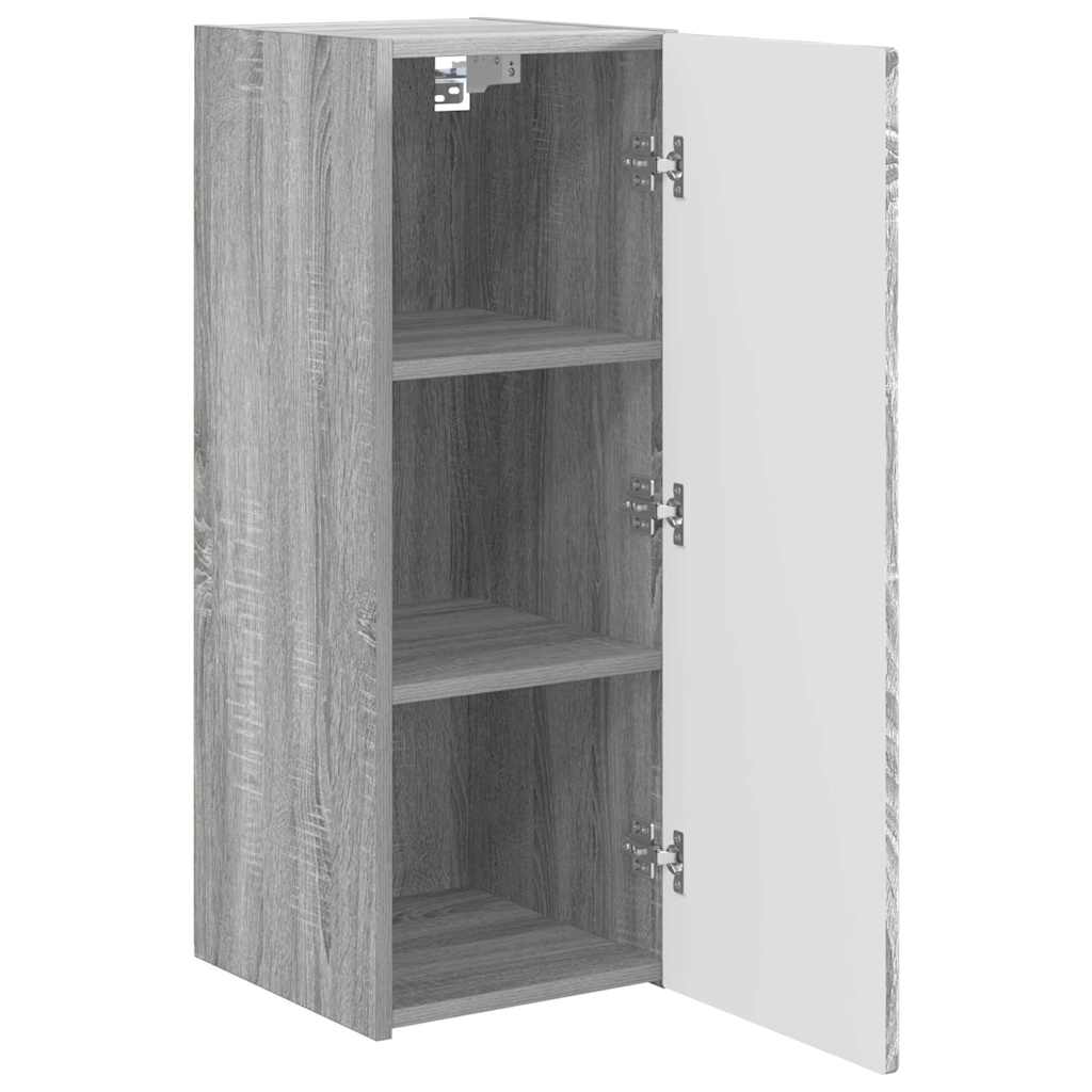 TV Wall Cabinet Wall-mounted 2 pcs Grey Sonoma 30 x 31 x 80 cm