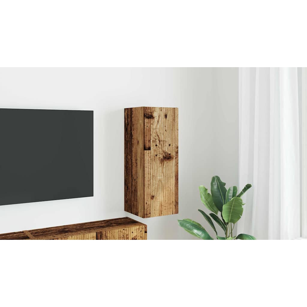TV Wall Cabinet Old Wood 30 x 31 x 80 cm Engineered Wood