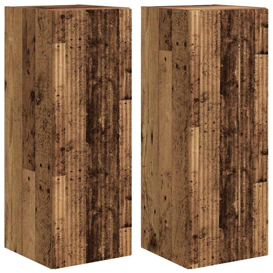 TV Wall Cabinet 2 pcs Old Wood 30 x 31 x 80 cm Engineered Wood