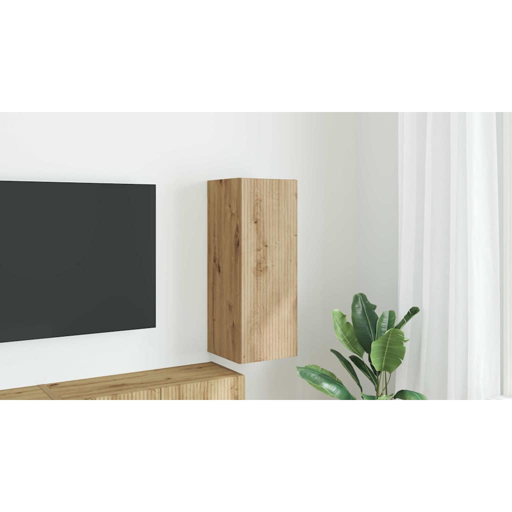 TV Wall Cabinet Artisian Oak 30 x 31 x 80 cm Engineered Wood