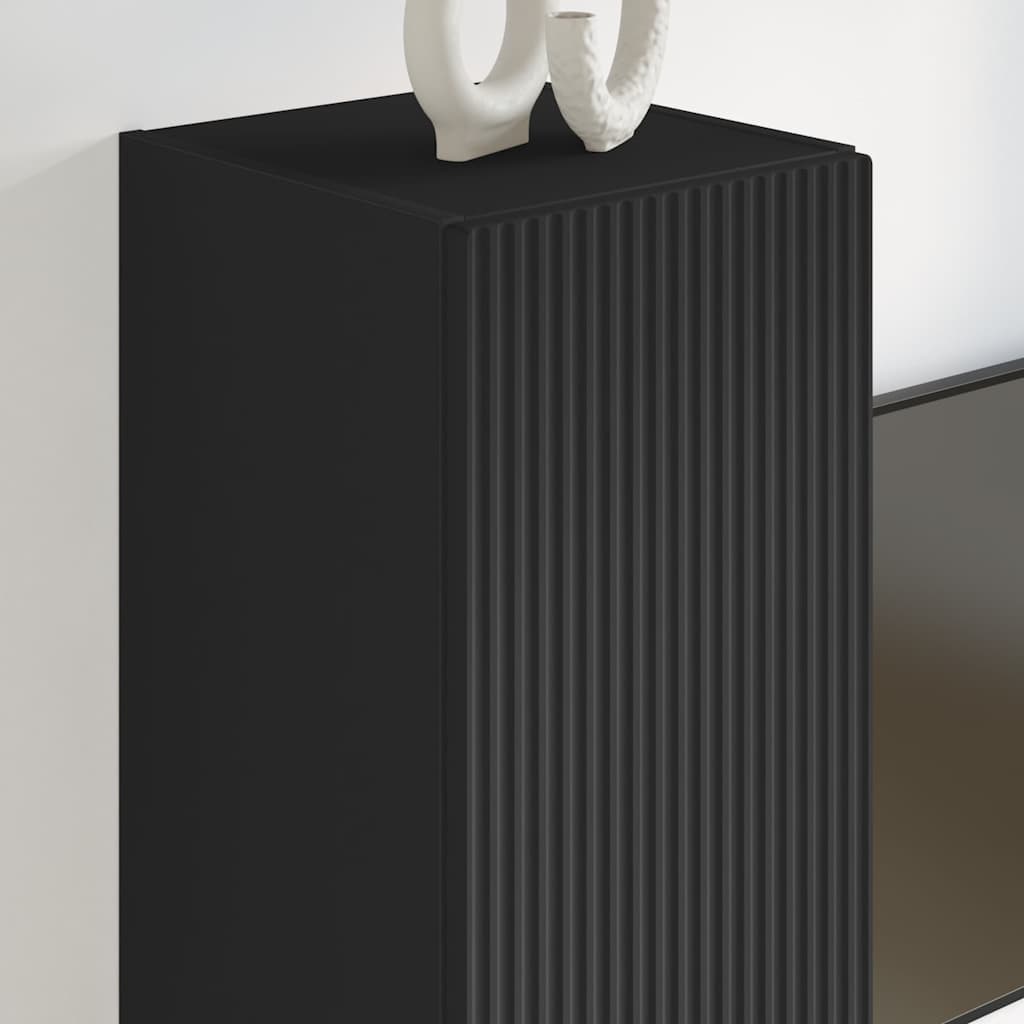 TV Wall Cabinet Black 30 x 31 x 100 cm Engineered Wood