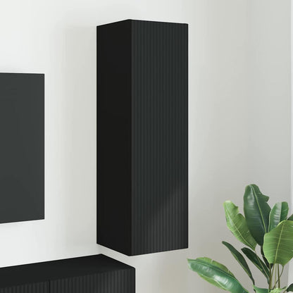 TV Wall Cabinet Black 30 x 31 x 100 cm Engineered Wood