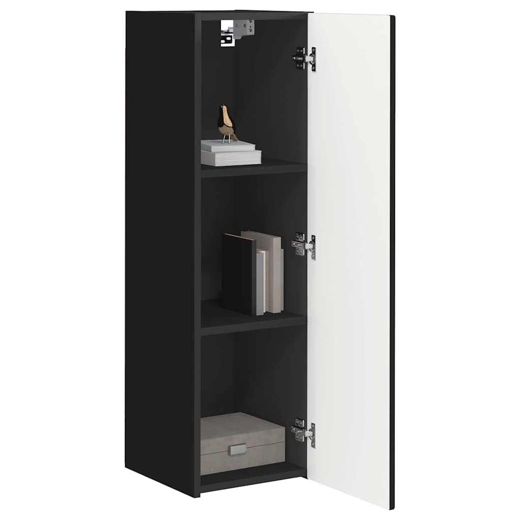 TV Wall Cabinet Black 30 x 31 x 100 cm Engineered Wood