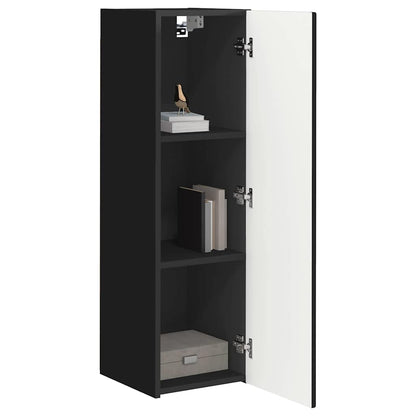 TV Wall Cabinet 2 pcs Black 30 x 31 x 100 cm Engineered Wood