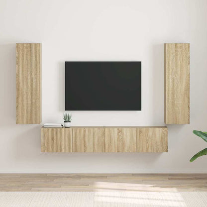 TV Wall Cabinet 2 pcs Sonoma 30 x 31 x 100 cm Engineered Wood