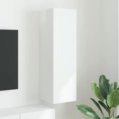 TV Wall Cabinet Gloss White 30 x 31 x 100 cm Engineered Wood