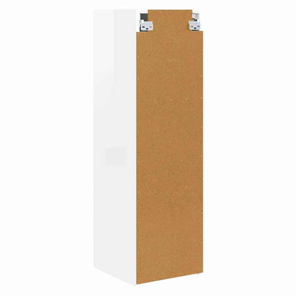 TV Wall Cabinet Wall-mounted 2 pcs Gloss White 30 x 31 x 100 cm