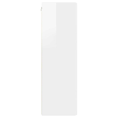 TV Wall Cabinet Wall-mounted 2 pcs Gloss White 30 x 31 x 100 cm