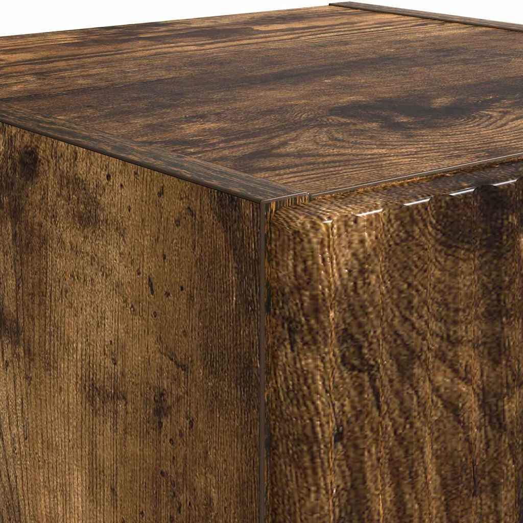 TV Wall Cabinet Smoked Oak 30 x 31 x 100 cm Engineered Wood