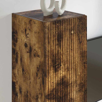 TV Wall Cabinet Wall-mounted 2 pcs Smoked Oak 30 x 31 x 100 cm
