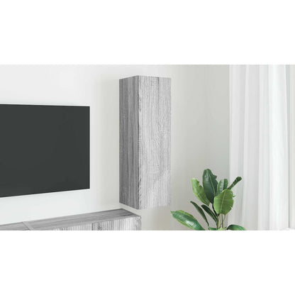 TV Wall Cabinet Grey Sonoma 30 x 31 x 100 cm Engineered Wood