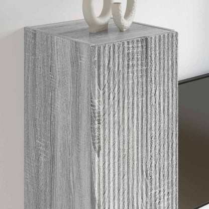 TV Wall Cabinet Grey Sonoma 30 x 31 x 100 cm Engineered Wood