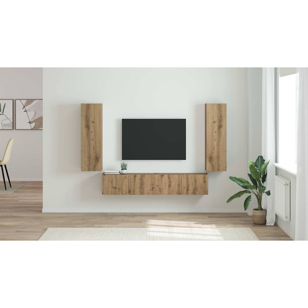 TV Wall Cabinet 2 pcs Artisian Oak 30 x 31 x 100 cm