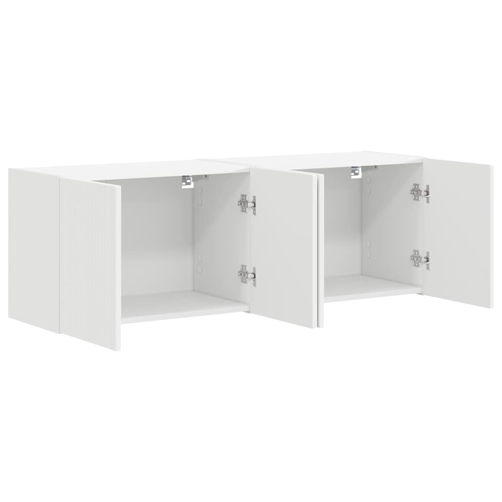 TV Wall Cabinet 2 pcs White 59.5 x 31 x 40 cm Engineered Wood
