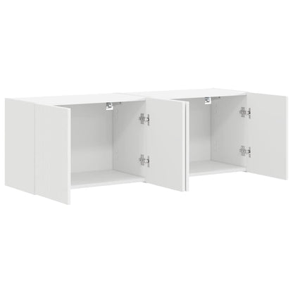 TV Wall Cabinet 2 pcs White 59.5 x 31 x 40 cm Engineered Wood