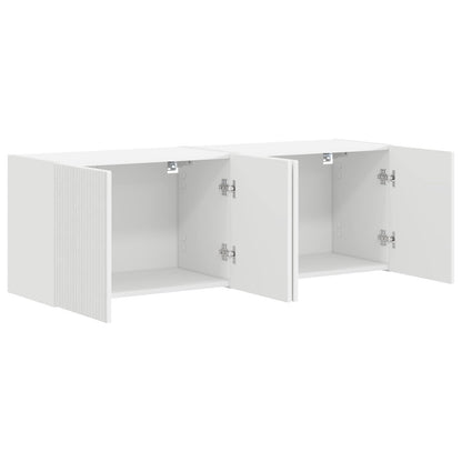 TV Wall Cabinet 2 pcs White 59.5 x 31 x 40 cm Engineered Wood