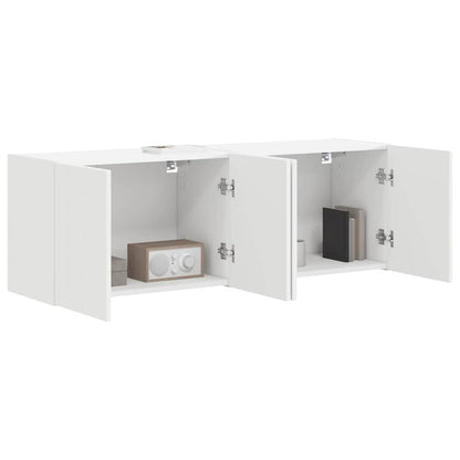TV Wall Cabinet 2 pcs White 59.5 x 31 x 40 cm Engineered Wood