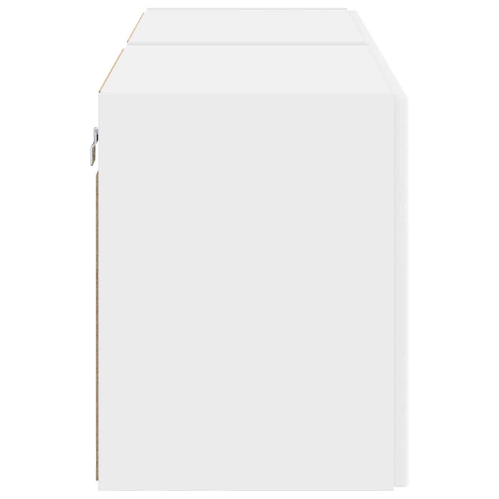 TV Wall Cabinet 2 pcs White 59.5 x 31 x 40 cm Engineered Wood