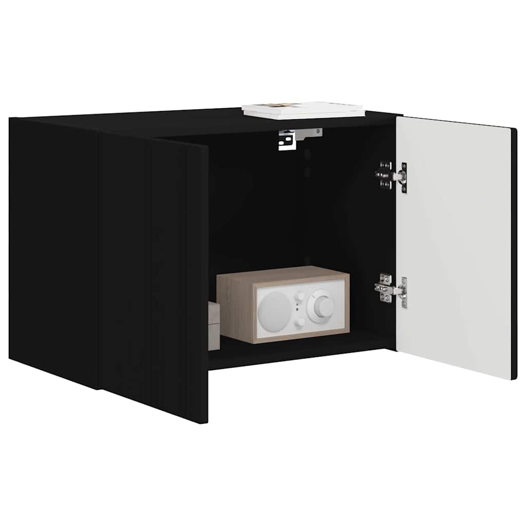 TV Wall Cabinet Black 59.5 x 31 x 40 cm Engineered Wood