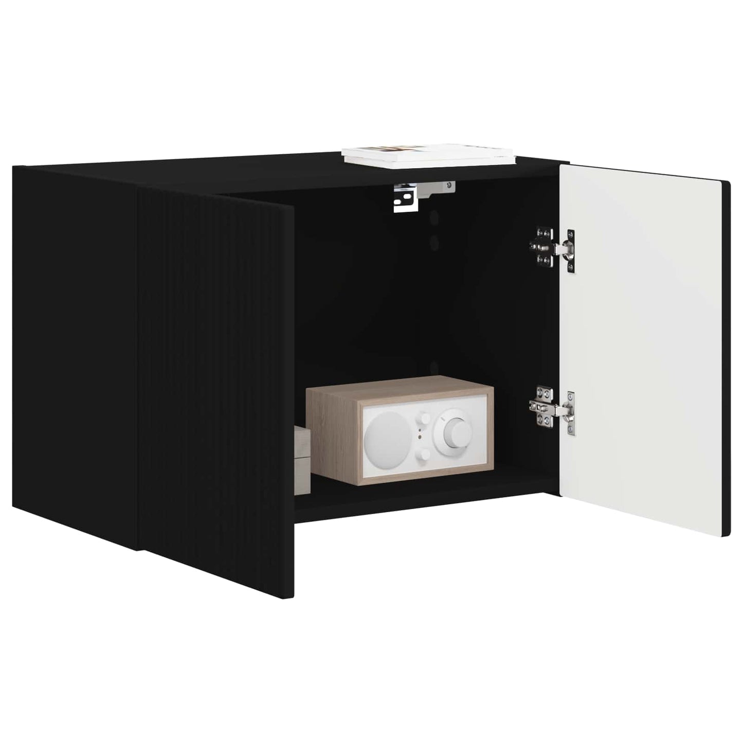 TV Wall Cabinet Black 59.5 x 31 x 40 cm Engineered Wood