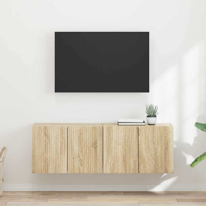 TV Wall Cabinet Wall-mounted 2 pcs Sonoma Oak 59.5 x 31 x 40 cm