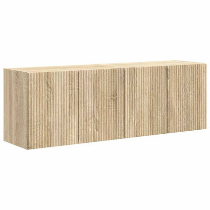 TV Wall Cabinet Wall-mounted 2 pcs Sonoma Oak 59.5 x 31 x 40 cm