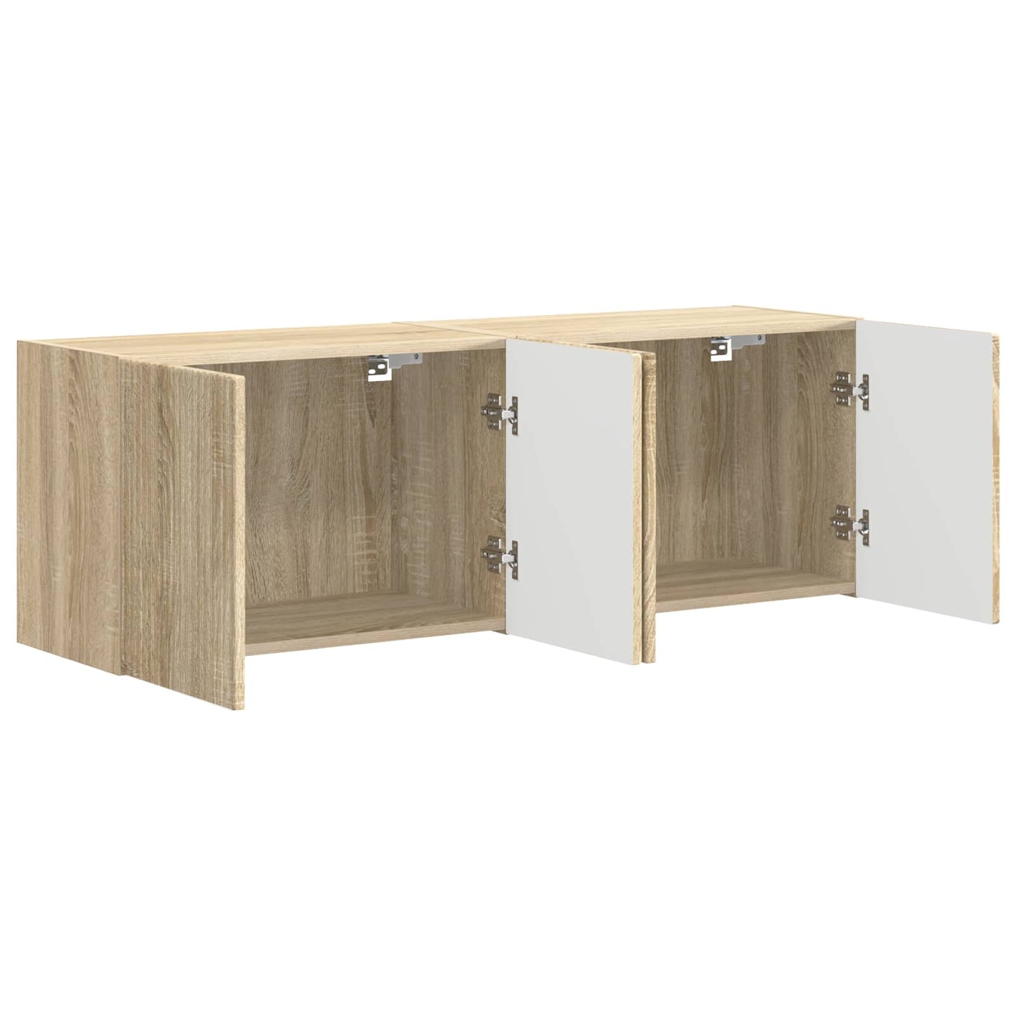 TV Wall Cabinet Wall-mounted 2 pcs Sonoma Oak 59.5 x 31 x 40 cm