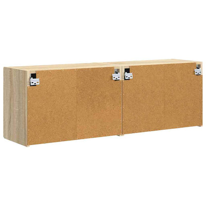 TV Wall Cabinet Wall-mounted 2 pcs Sonoma Oak 59.5 x 31 x 40 cm