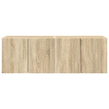 TV Wall Cabinet Wall-mounted 2 pcs Sonoma Oak 59.5 x 31 x 40 cm