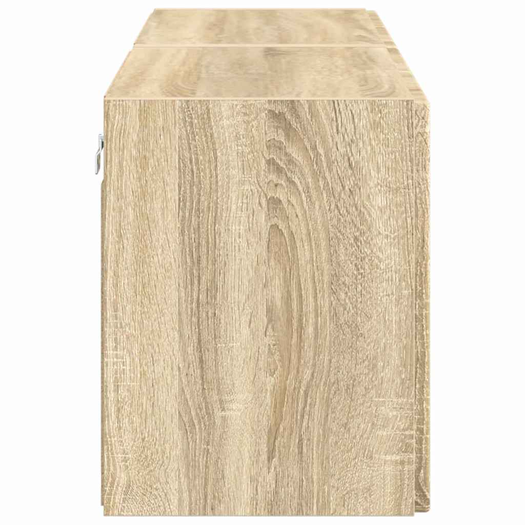 TV Wall Cabinet Wall-mounted 2 pcs Sonoma Oak 59.5 x 31 x 40 cm