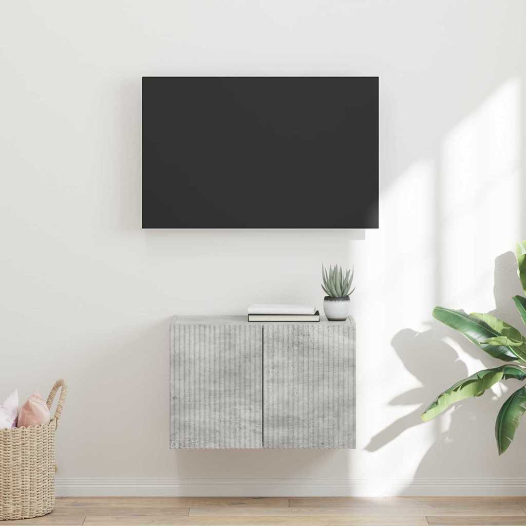 TV Wall Cabinet Concrete Grey 59.5 x 31 x 40 cm Engineered Wood