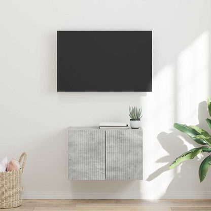 TV Wall Cabinet Concrete Grey 59.5 x 31 x 40 cm Engineered Wood