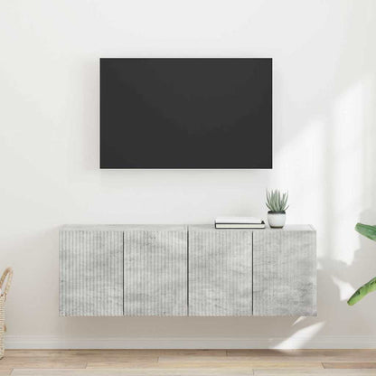 TV Wall Cabinet 2 pcs Concrete Grey 59.5 x 31 x 40 cm