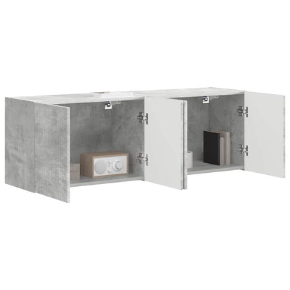 TV Wall Cabinet 2 pcs Concrete Grey 59.5 x 31 x 40 cm
