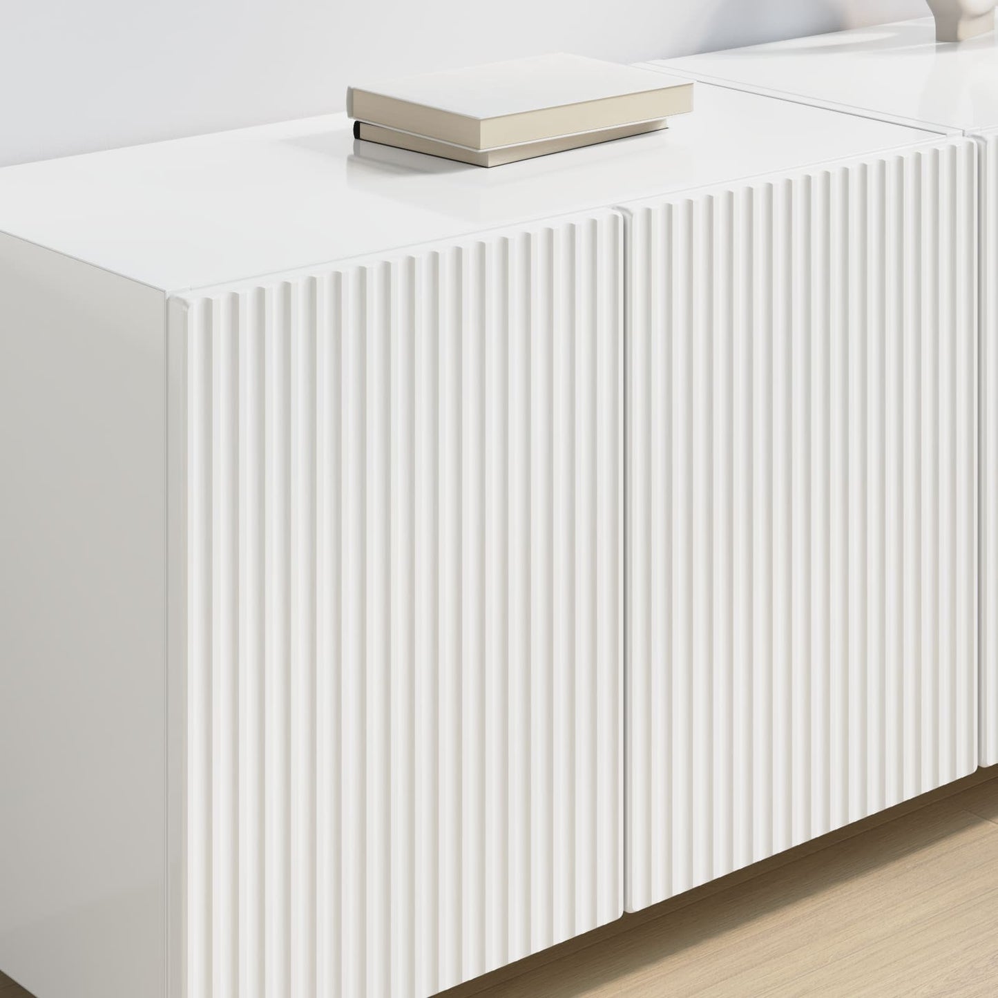 TV Wall Cabinet Wall-mounted High Gloss White 59.5 x 31 x 40 cm