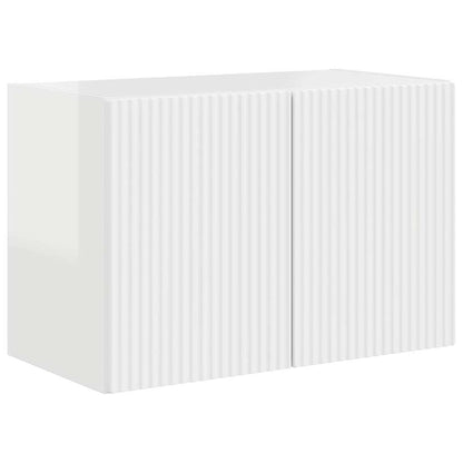 TV Wall Cabinet Wall-mounted High Gloss White 59.5 x 31 x 40 cm