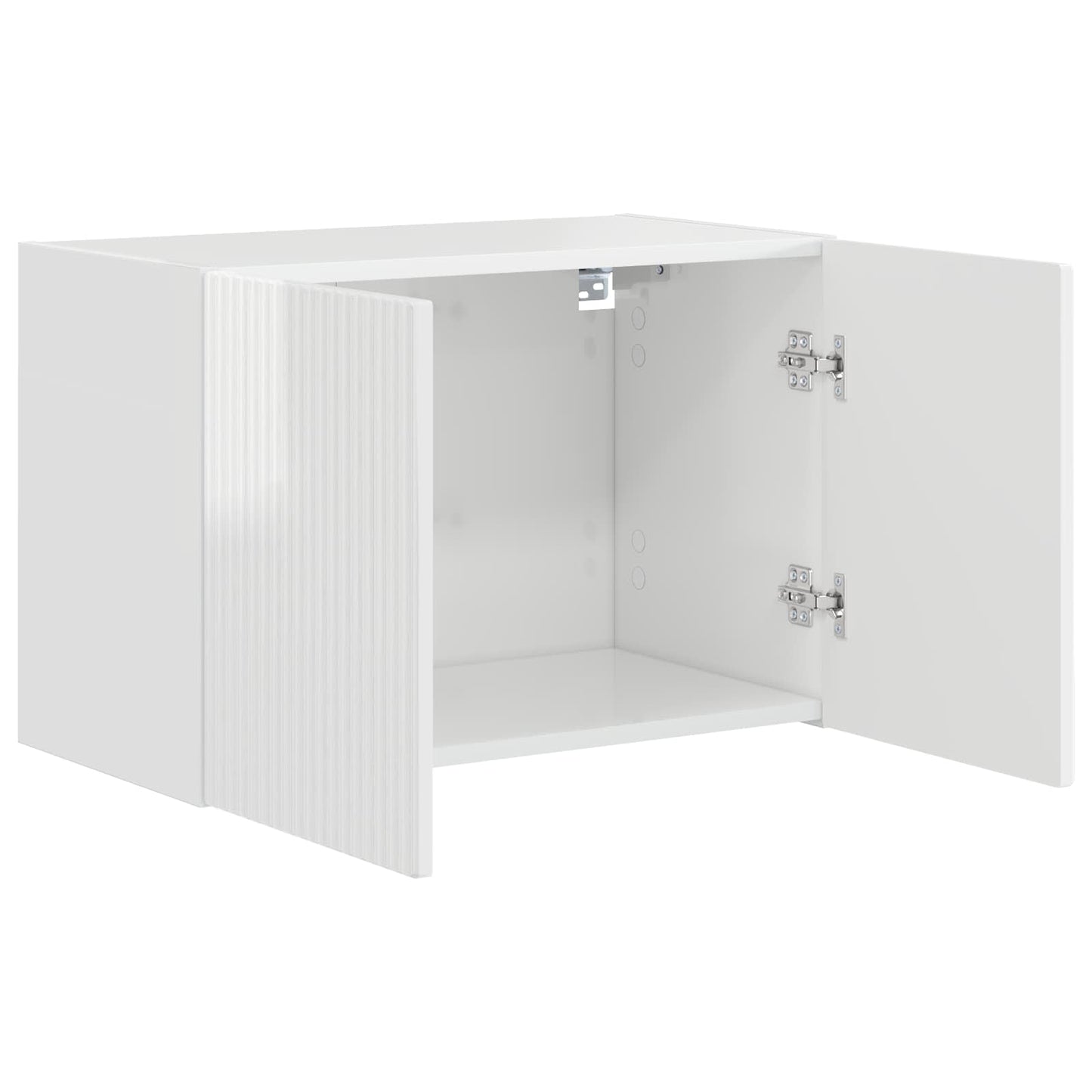 TV Wall Cabinet Wall-mounted High Gloss White 59.5 x 31 x 40 cm