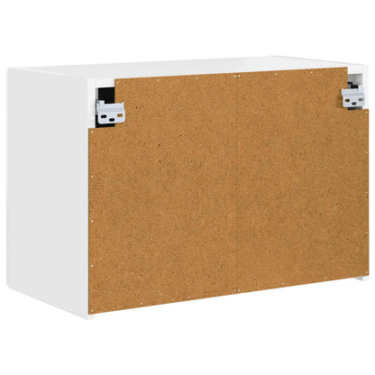 TV Wall Cabinet Wall-mounted High Gloss White 59.5 x 31 x 40 cm