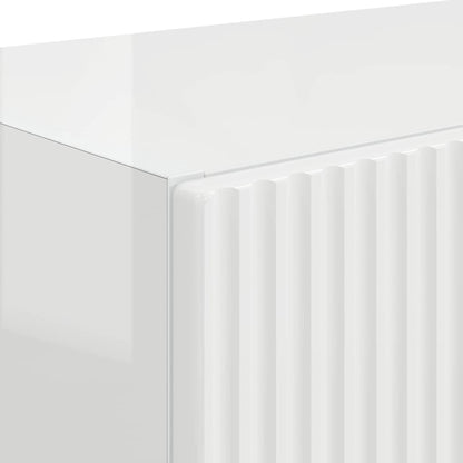 TV Wall Cabinet 2 pcs High Gloss White 59.5 x 31 x 40 cm