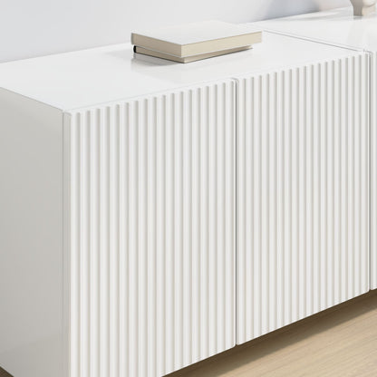 TV Wall Cabinet 2 pcs High Gloss White 59.5 x 31 x 40 cm